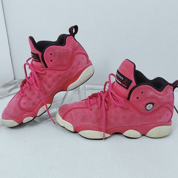 Nike Youth Air Jordan GS Jumpman Team 2 Rush Pink Basketball Sneakers, 6.5Y - Picture 1 of 13
